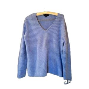 Ann Taylor beautiful blue CASHMERE sweater pullover XL